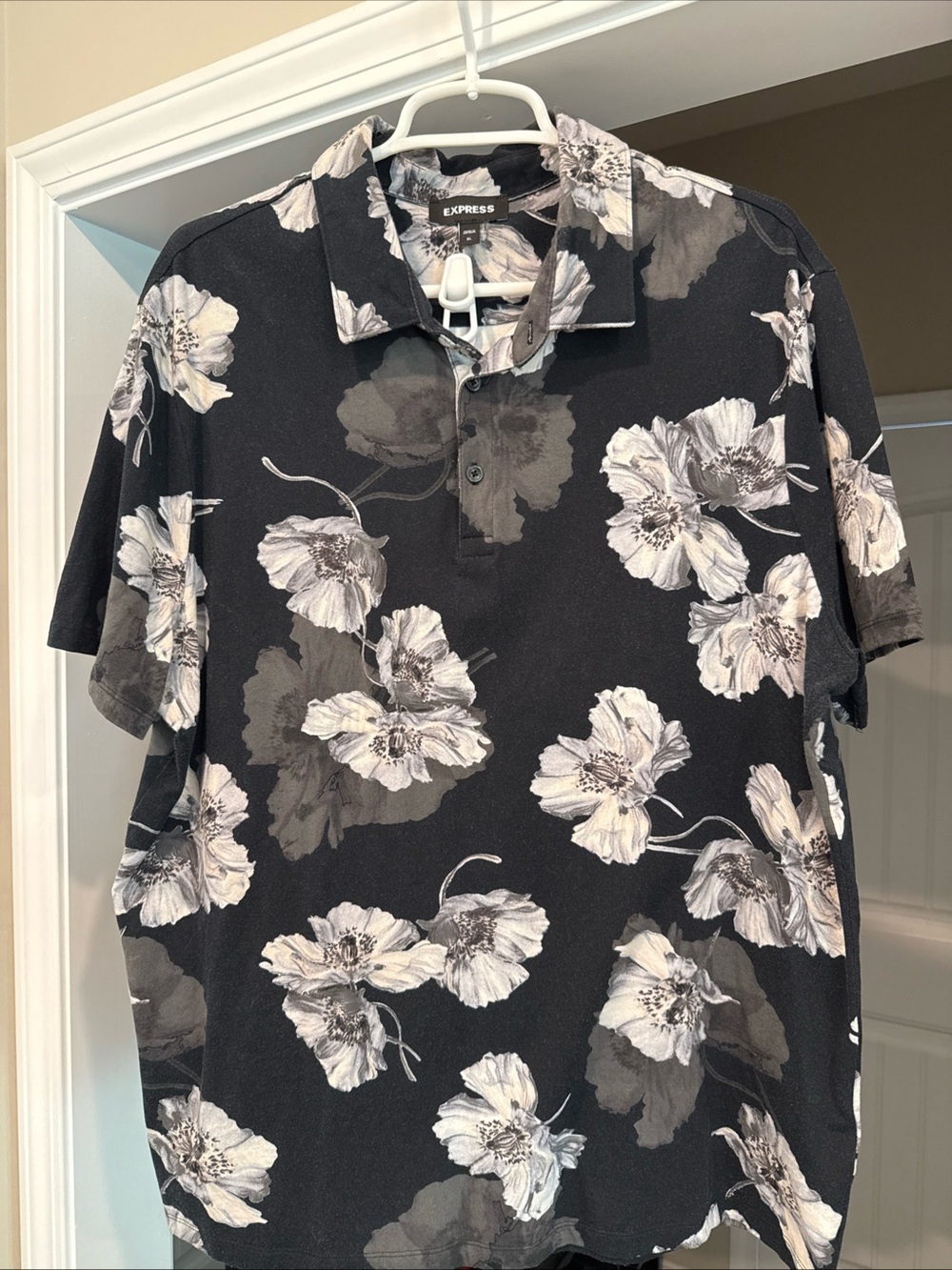 Express Men’s collar shirt Flower print XL